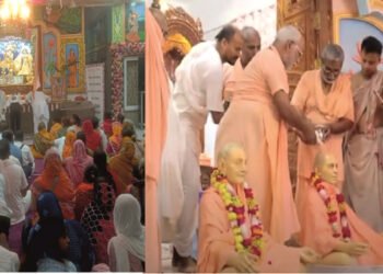 मथुरा में जन्माष्टमी पर श्रीकेशवजी गौड़ीय मठ के नवीन मंदिर में विराजमान हुए ठाकुर जी