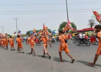 वृंदावन के गोपेश्वर महादेव मंदिर पर जल चढ़ाकर लौटते तीन कांवड़ियों की दुर्घटना में मौत