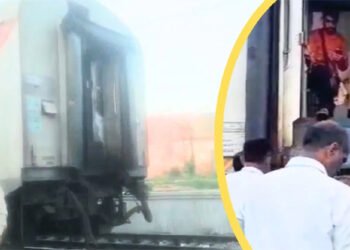 बिजनौर में दो हिस्सों में बंटी चलती हुई एक्सप्रेस ट्रेन, 8 बोगियां पीछे रह गईं, सभी यात्री सुरक्षित