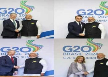 मोदी ने छह नेताओं से की द्विपक्षीय मुलाकात