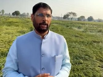मथुरा में ओलावृष्टि तेज हवाओं से लहलहाती फसल हुई चौपट