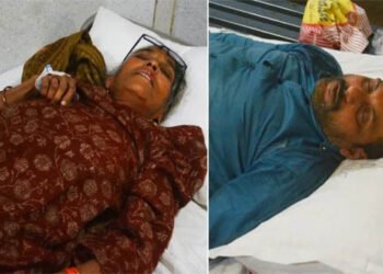 भू-माफियाओं के उत्पीड़न से त्रस्त मथुरा के माँ बेटे ने लखनऊ में मंत्री आवास के सामने खाया विषाक्त पदार्थ , मचा हड़कंप