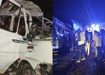 राजस्थान में भीषण सड़क हादसा , ट्रक से टकराई टैंपो ट्रैवलर, 18 श्रद्धालुओं की मौत